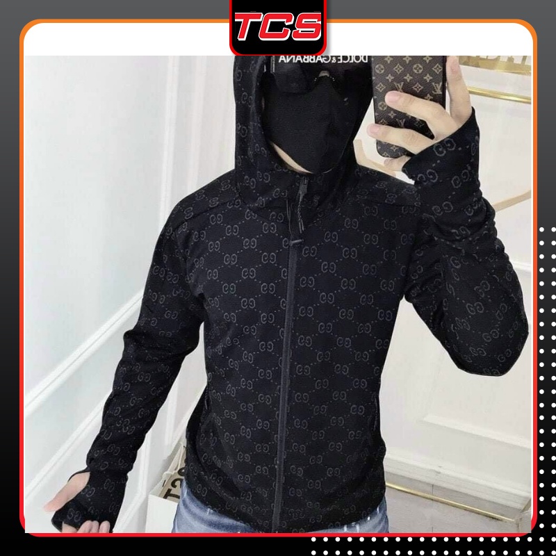 Áo chống nắng đen vân chìm nam nữ 2 lớp TCS , áo khoác chống nắng đa năng vải dày chống tia UV tốt Nhiều mẫu mới