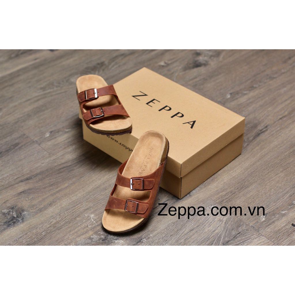 Giày Dép sandal đế trấu nam nữ màu nâu đỏ Zeppa size 35-46 ND7