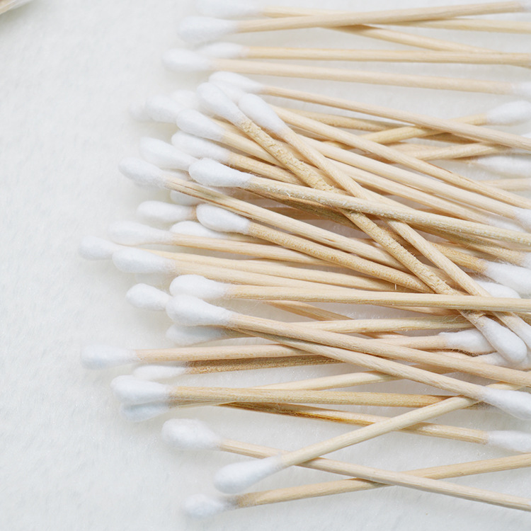 60pcs 2 pack (Hàng Mới Về) Mút Trang Điểm Bằng Cotton Hai Đầu Tiện Dụng