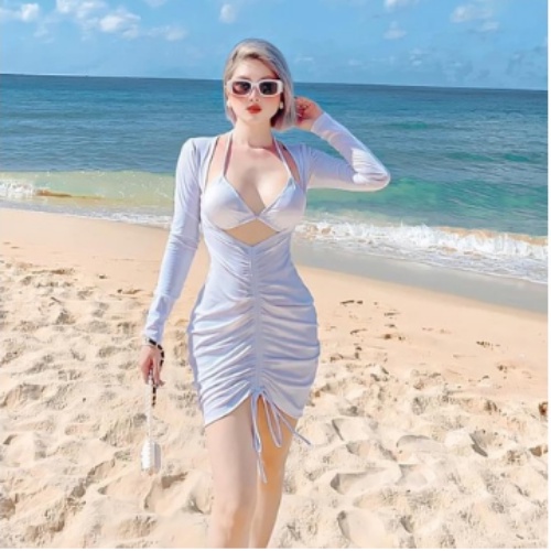 Sét Bikini 3 Món Body Dài Tay Siêu Hót KONKUN MS96