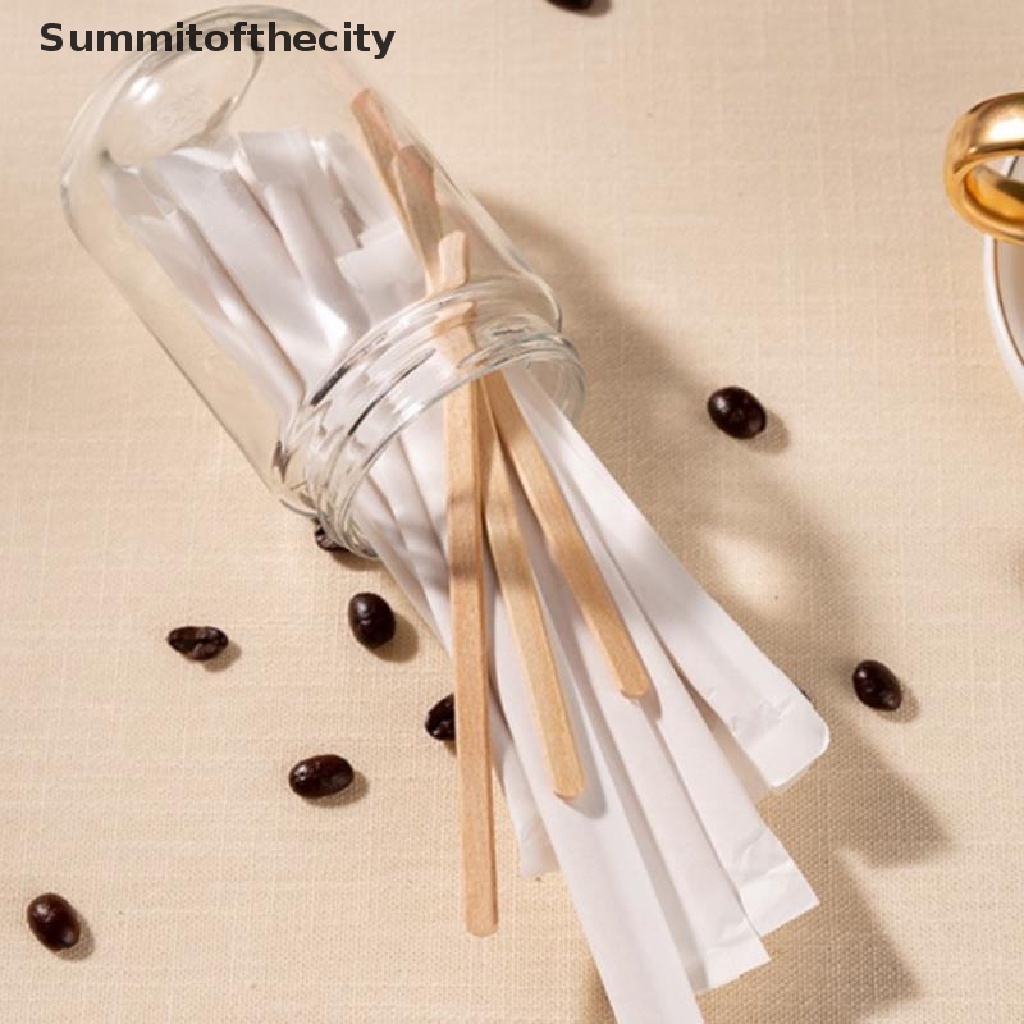 Set 100 Que Khuấy Trà / Cà Phê Bằng Gỗ Tự Nhiên Dùng Một Lần