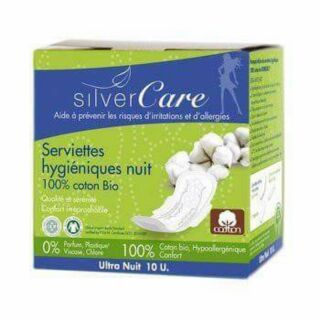 Băng vệ sinh hữu cơ siêu mỏng có cánh ban đêm Silvercare