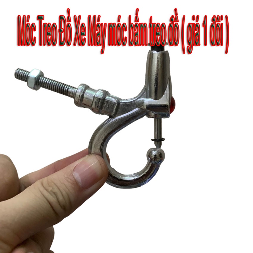 Móc Treo Đồ Xe Máy móc bấm treo đồ ( giá 1 đôi )