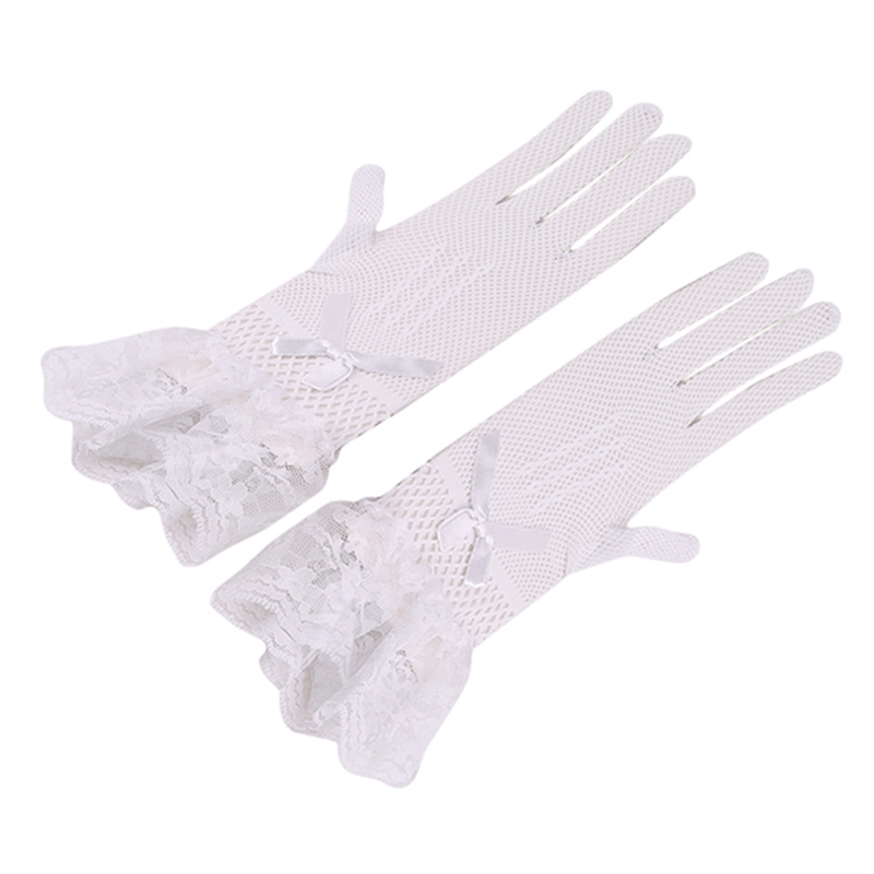 Găng Tay Lưới Ngắn Cho Cô Dâu