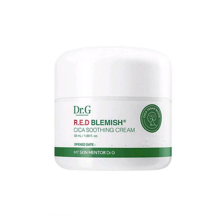 Kem dưỡng dành cho da dầu mụn nhạy cảm DR.G Drg RED BLEMISH CICA CLEAR SOOTHING CREAM 50ml