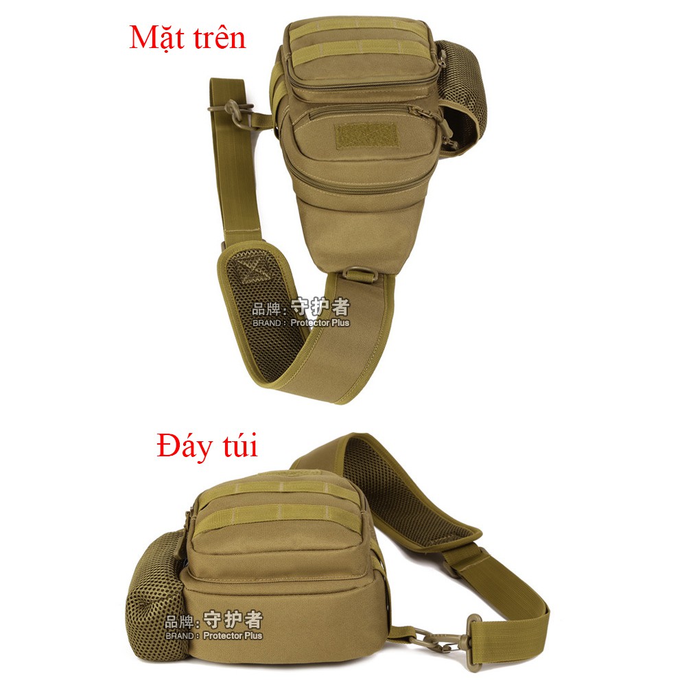 Balo đeo chéo 1 quai D5 chính hãng có chỗ để bình nước bên hông