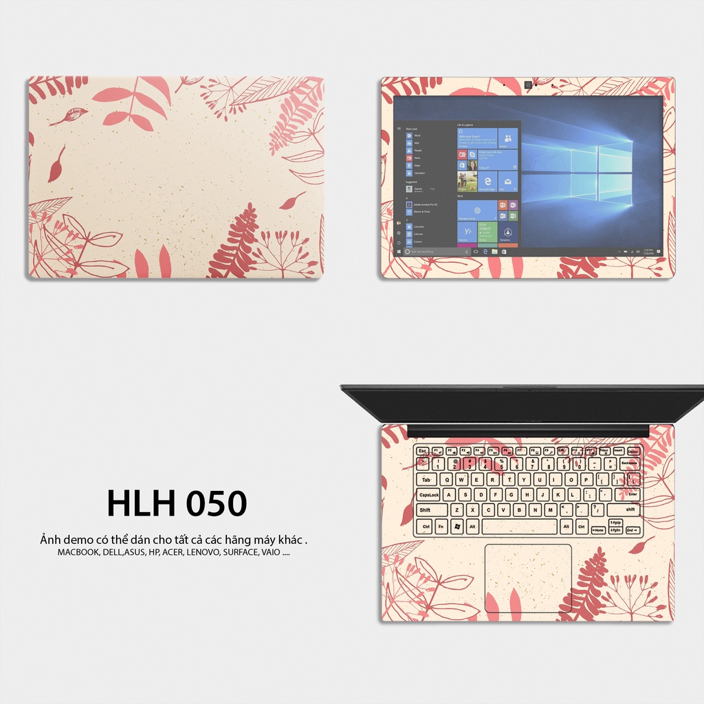 Bộ Dán Skin Laptop - Họa tiết Hoa Lá