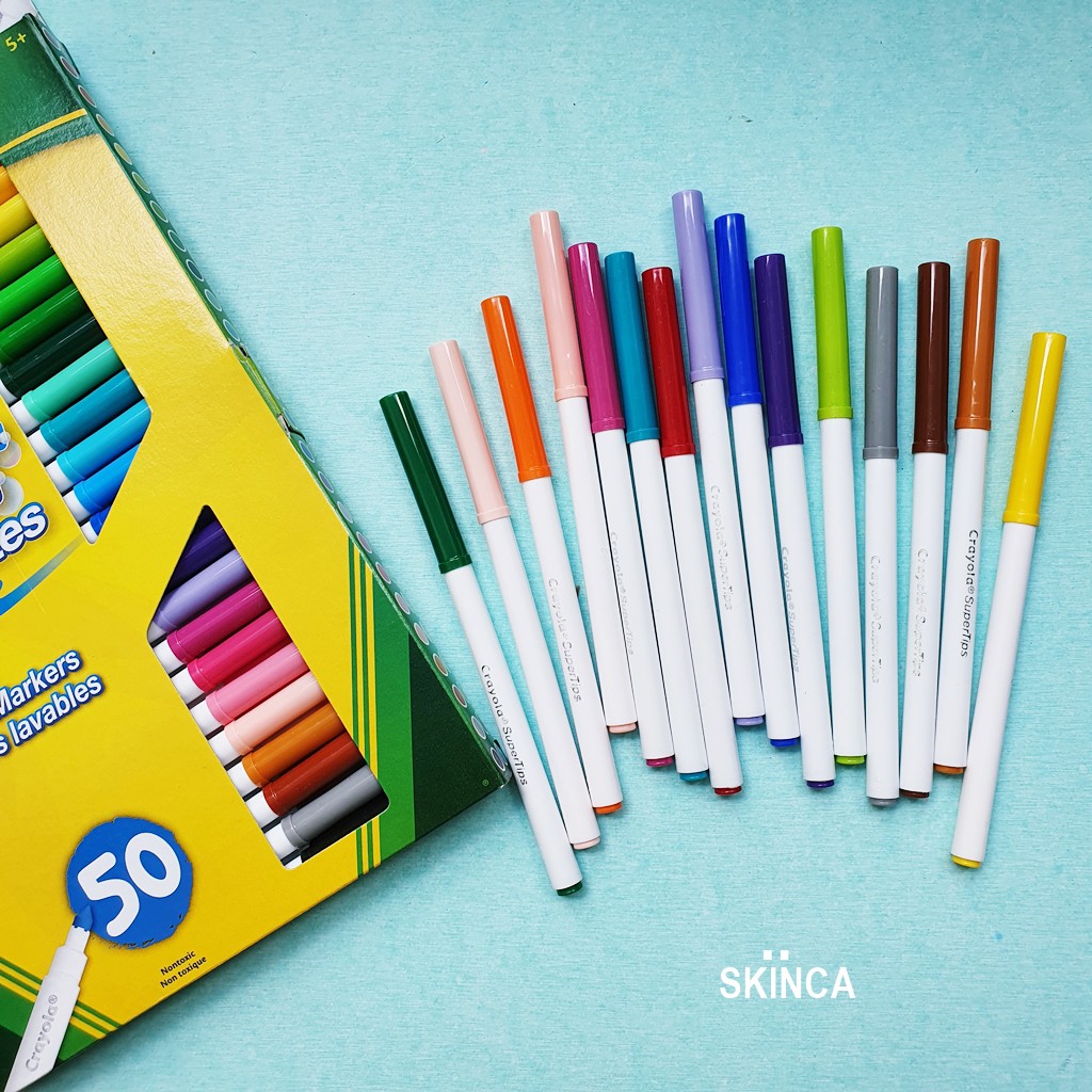 Bút lông nét thanh nét đậm Crayola Supertips 50 mua tại CANADA