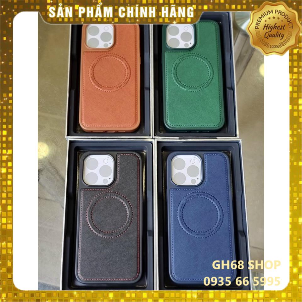 Ốp lưng Magsafe X-Level da jacket cho iphone 14 Pro Max, 14 Plus, 14 Pro, 14 hỗ trợ sạc nhanh không dây Magsafe sMagsafe