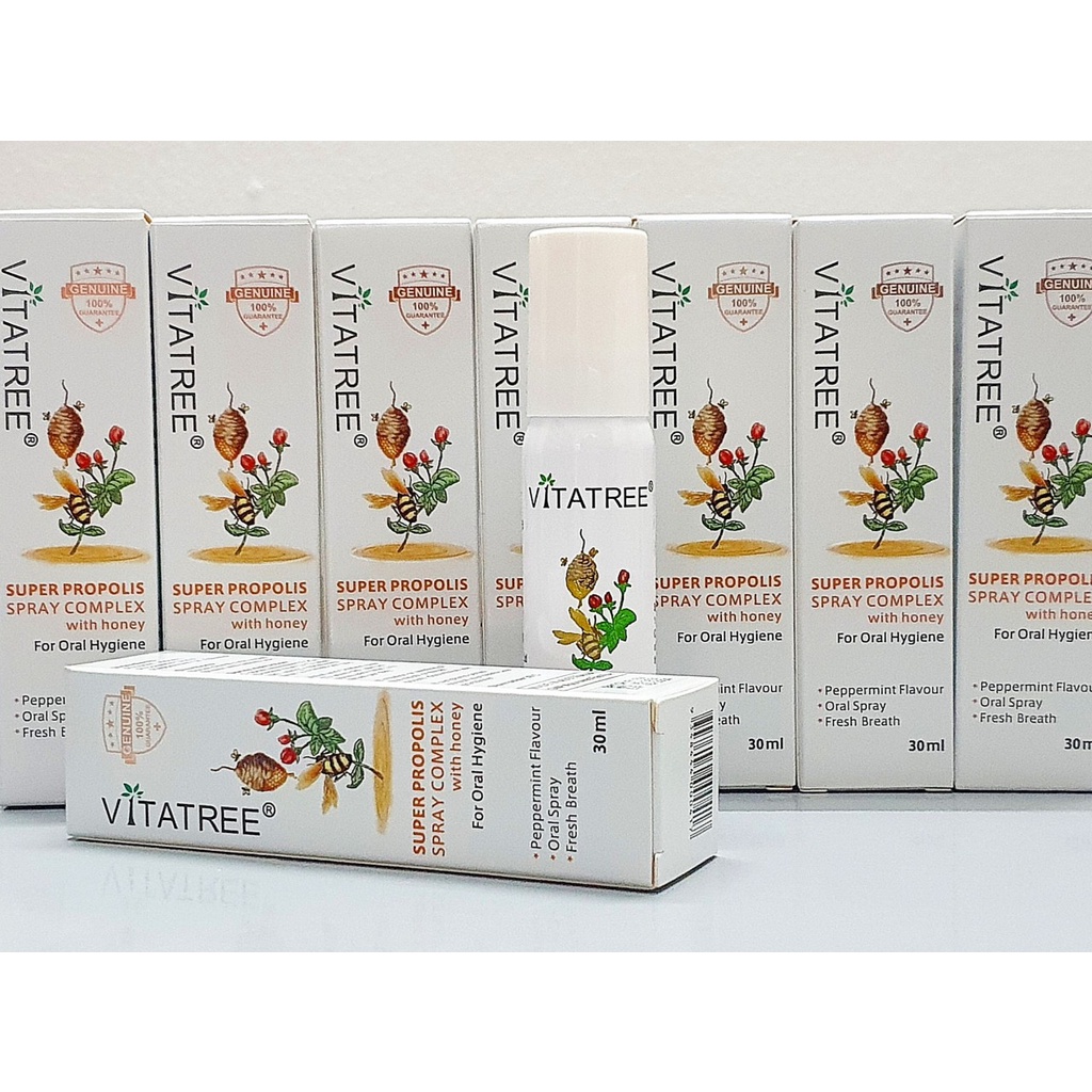 Chai Xịt Keo Ong Vitatree - Giảm Đau Họng - 30ml - [ÚC]-Mẫu mới 2021