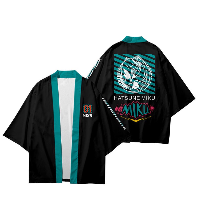 Áo Khoác Kimono Chống Nắng Dáng Rộng In Hình Hatsune Miku Phong Cách Nhật Bản Cho Nam Và Nữ