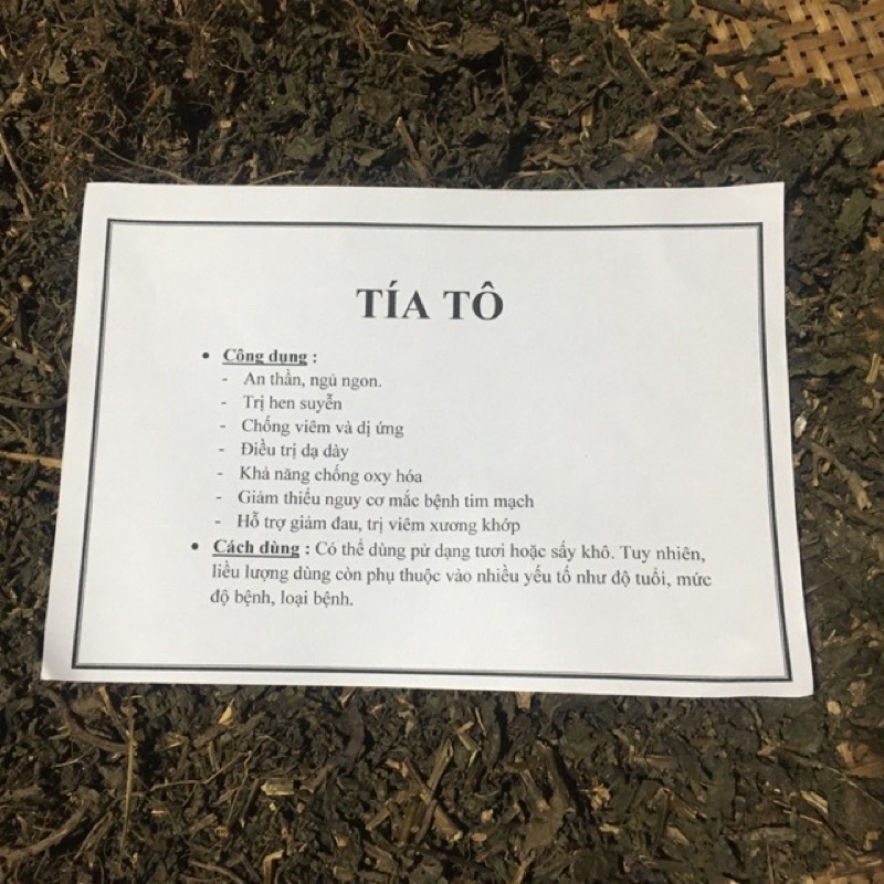 Combo 1 kg Thảo dược lá tía tô Khô nguyên chất