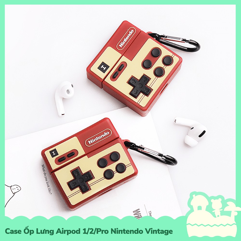 [Sẵn VN - NowShip] Case Ốp Lưng Air_Pod 1 / 2 / Pro Gel Silica Phong Cách Máy Game Vintage