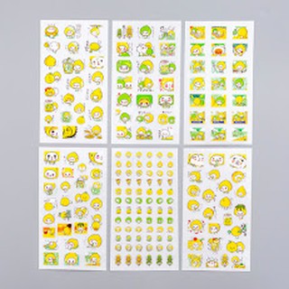set 6 tấm sticker bé chanh