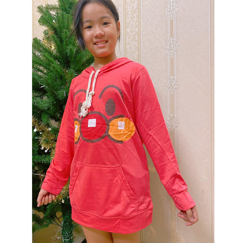 Ship nhanh 2h - ( ảnh thật )Áo hoodie dài tay in hình hoạt hình - Áo Thun Dài Tay Có Nón