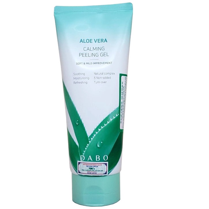 Kem Tẩy Da Chết Trắng Da, Xoá Nhờn Mụn Dành Cho Mặt Và Toàn Thân Tinh Chất Lô Hội Nha Đam ALOE DABO PELLING  Hàn 180ml