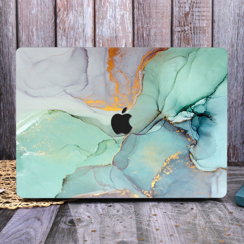 Ốp lưng, case nhựa chống xước cho Macbook hoạ tiết vân đá cẩm thạch kèm tấm phủ bàn phím silicon