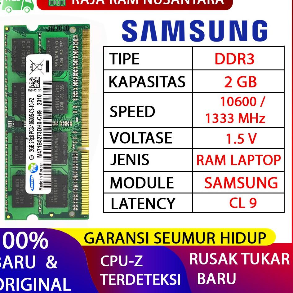 Hurry Up buy'chúng cao'➨ Thẻ nhớ RAM SODIMM 1.5v 2GB SAMSUNG DDR3 2GB / 1333MHz