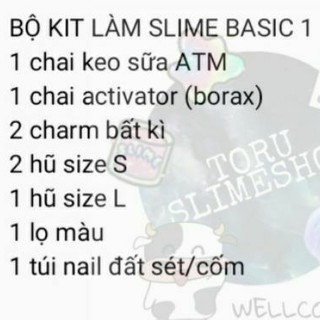 BỘ KIT GIÁ RẺ CỰC KHỦNG TỰ LÀM SLIME BASIC 1 toru_slime