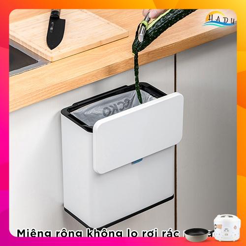 Thùng rác treo tủ bếp có nắp đậy thông minh có ruột để túi rác khử mùi than hoạt tính an toàn kháng khuẩn CCKO