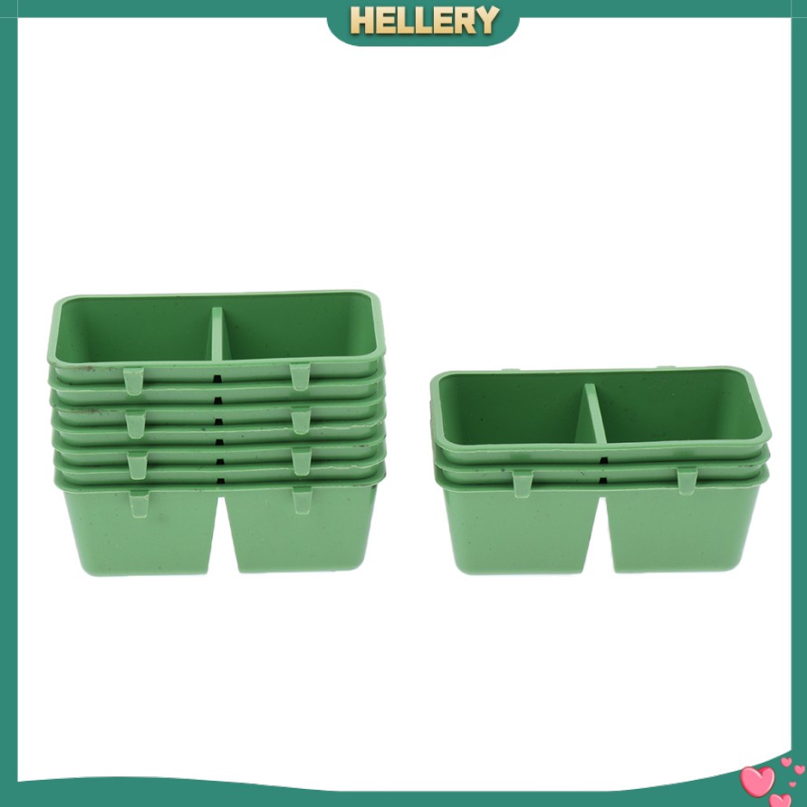 Set 10 Cốc Đựng Thức Ăn / Nước Uống Treo Lồng Chim Vẹt