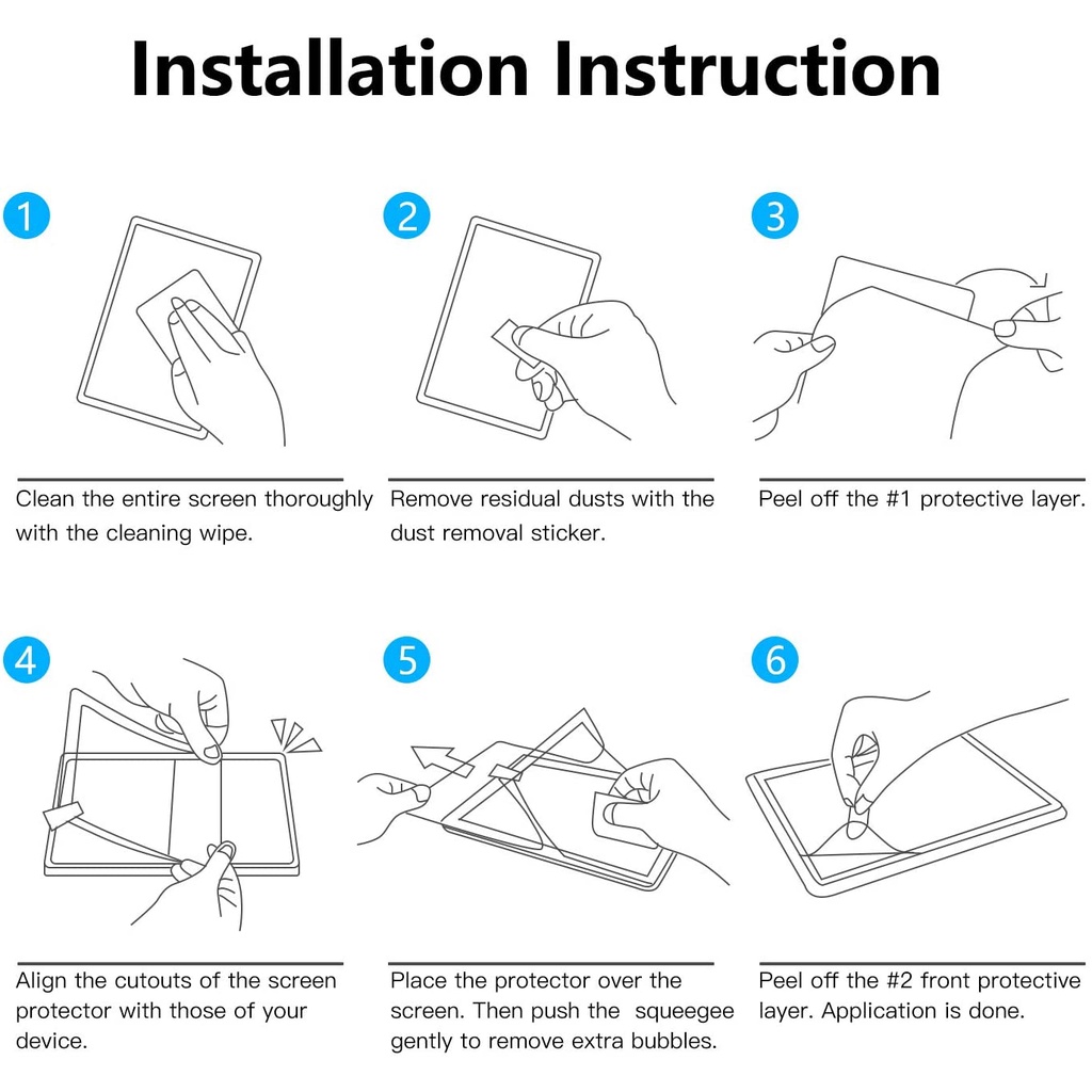 Miếng Dán Bảo Vệ Màn Hình Máy Tính Bảng Chống Trầy Cho iPad Air 5 / 4 10.9 inch 2022 / 2020 iPad Pro 11 inch 2022 / 2021 / 2020 / 2018