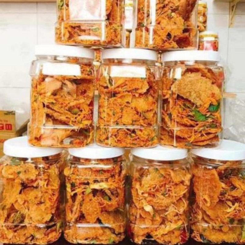 Hộp 300g cơm cháy khô gà bao ngon giòn sườn sụn | ĐỒ ĂN VẶT NGON| BICHNGAN FOOD