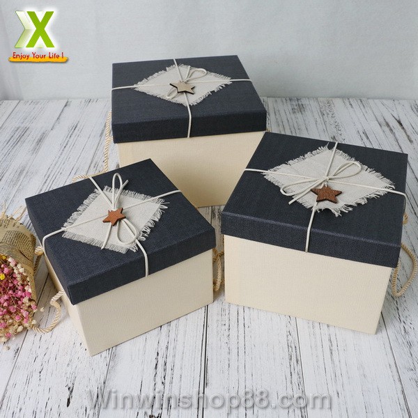 Hộp quà vuông dạng vintage sang trọng cao cấp - Muasamhot1208