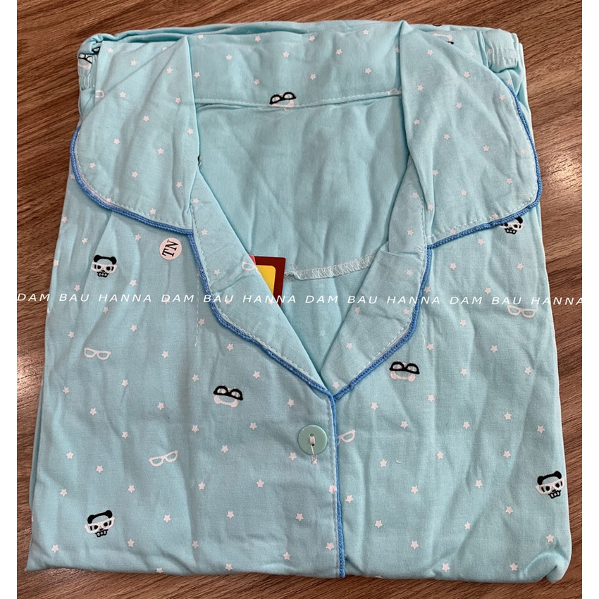 [HANNA] Đồ bộ bầu tay ngắn quần dài size 40-60kg mặc bầu và sau sinh cho bé ty tiện lợi thun cotton thoáng mát giá rẻ