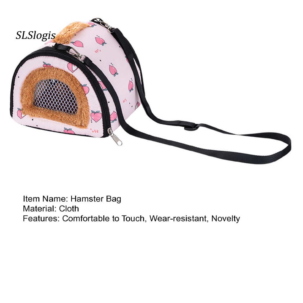Túi Đựng Chuột Hamster Họa Tiết Quả Chanh Có Dây Đeo Tháo Rời Được