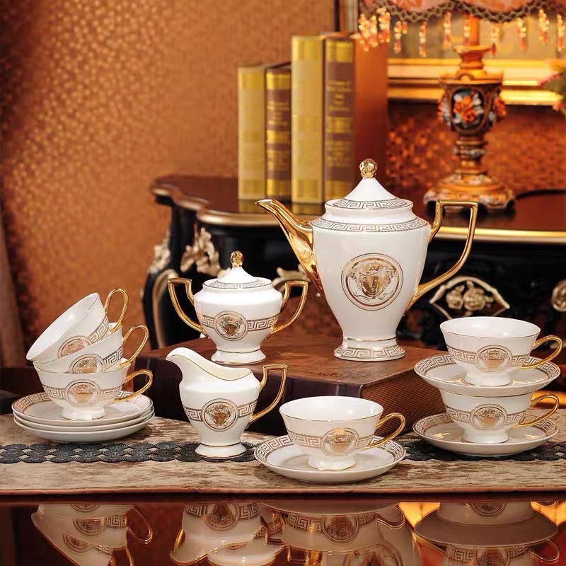 (tặng kèm thìa ) bộ ấm chén trà , cà phê cao cấp