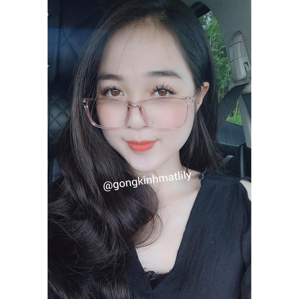 Gọng kính Nam nữ LILYEYEWEAR mắt vuông nhựa dẻo màu sắc thời trang 501