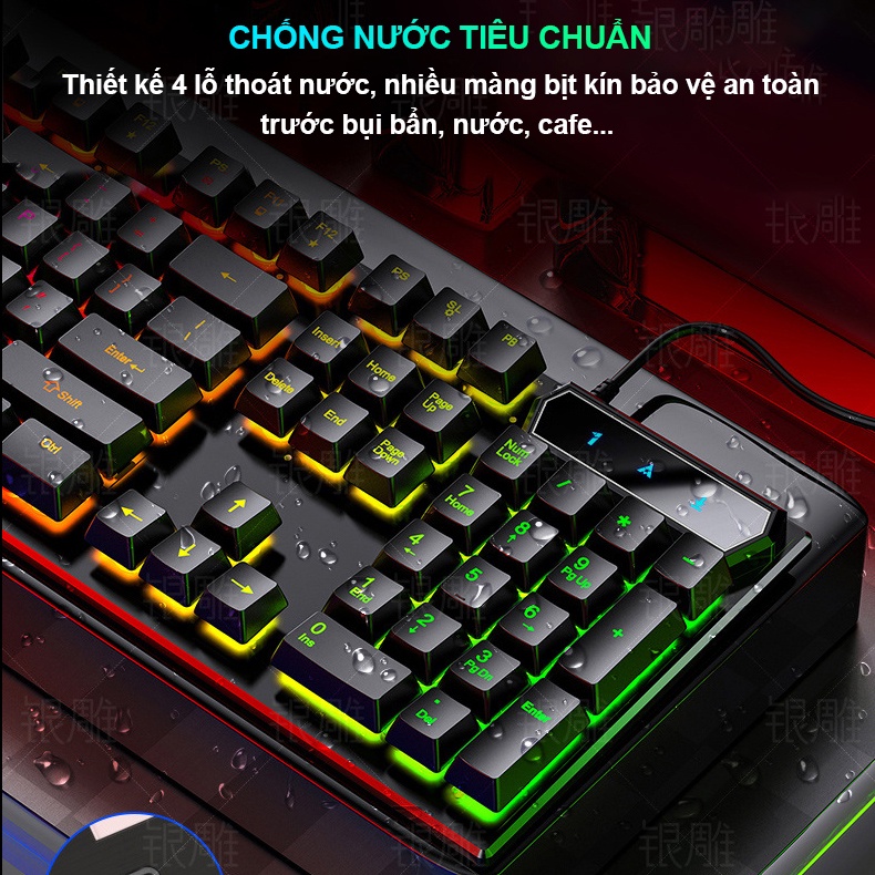Bàn Phím Máy Tính Gaming LDK V4 Pro Có Dây / Đèn LED Chống Nước Chơi Game Máy Tính Esport