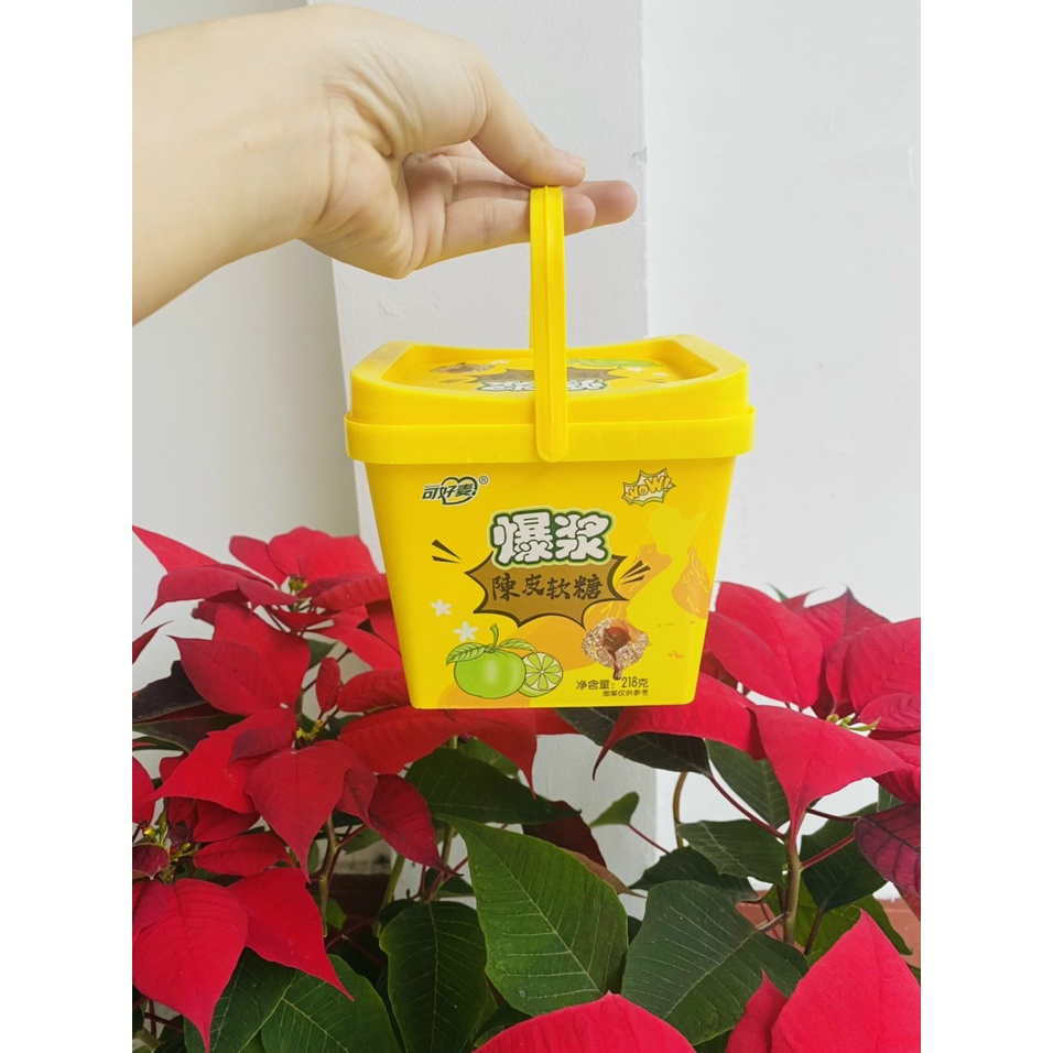 Kẹo Dẻo Ô Mai Vị Chanh Muối Siêu Ngon Xô Vuông 218 gr