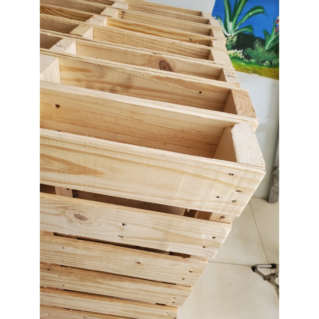 Giường pallet 1m4x2m 4 tấm có tặng pát sắt nối - Homevuive | BigBuy360 - bigbuy360.vn