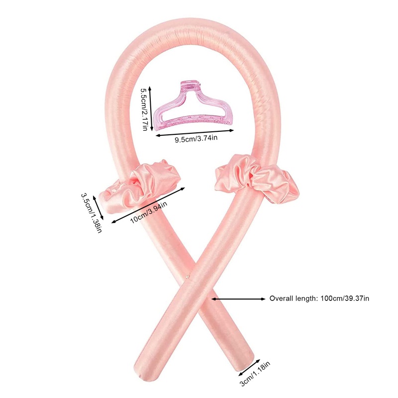 Tóc Giả Xoăn Bằng Satin Dáng Rộng Không Cần Dùng Nước Nóng