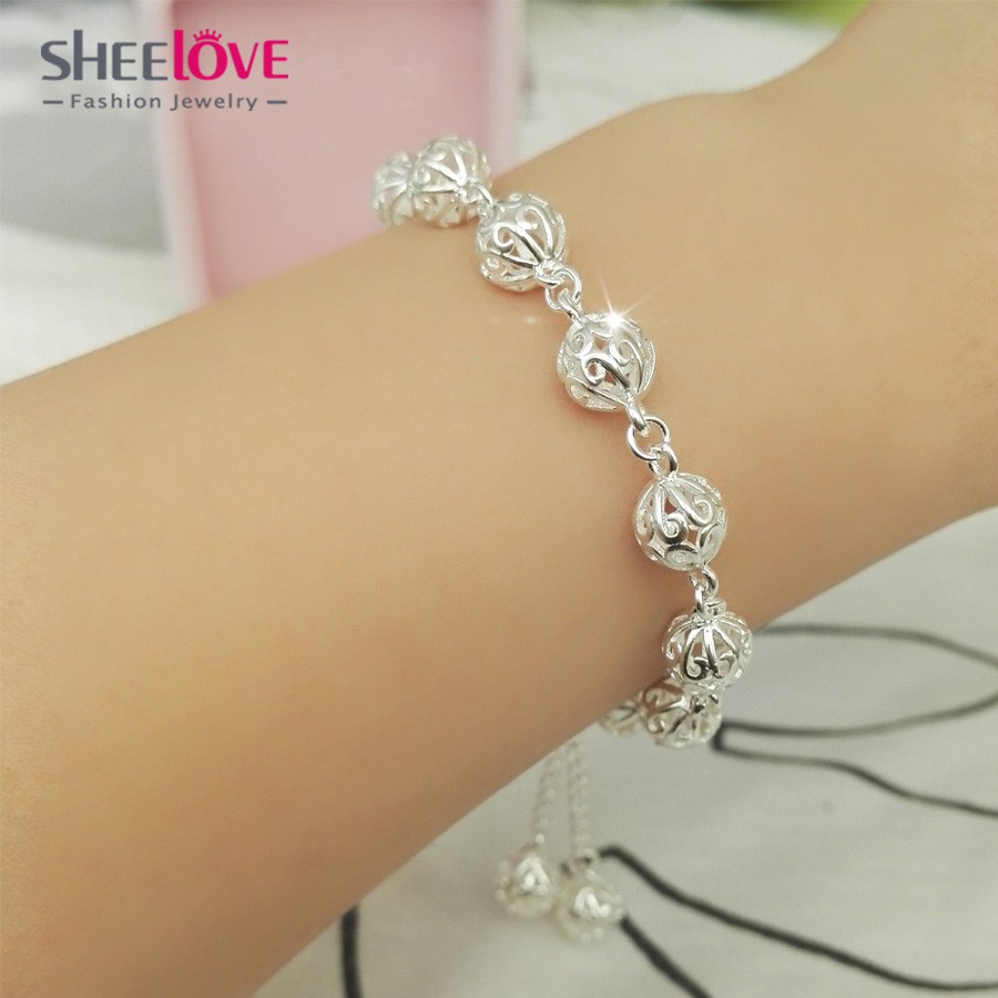 Vòng tay nữ bạc bí ngô bi rỗng tròn 8ly giá sỉ ma bạc s925 bán chạy thời trang hàn quốc SPB-LT115 | BigBuy360 - bigbuy360.vn