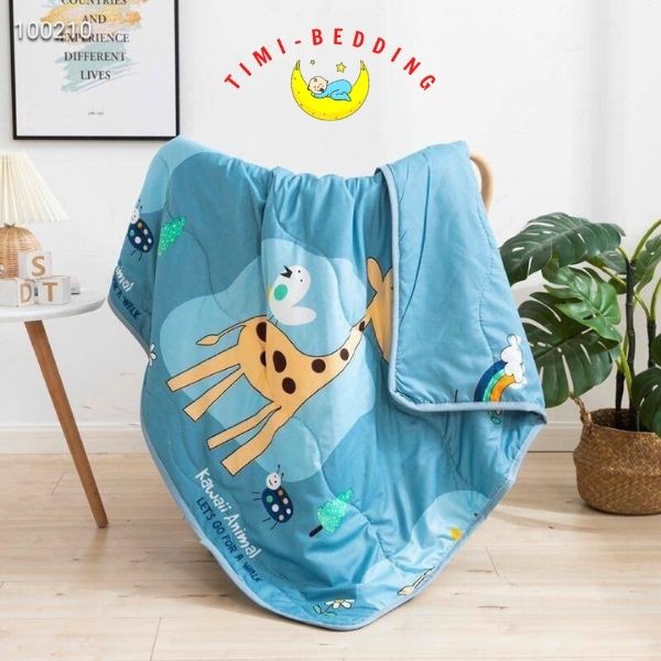 Chăn hè cotton đũi cho bé đi học mềm, thoáng mát kích thước 1x1,4m – Timibedding