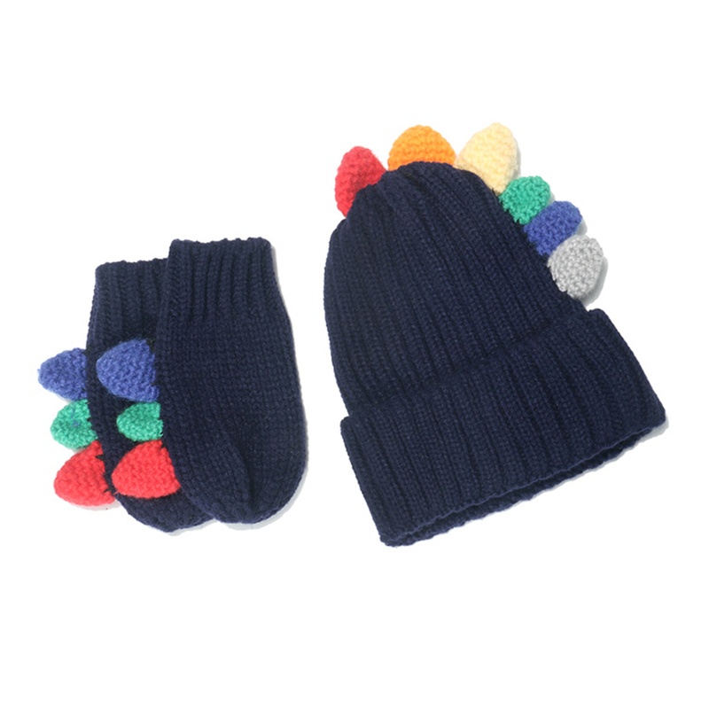 Set Mũ Và Găng Tay Hình Khủng Long Dễ Thương Cho Bé Trai
