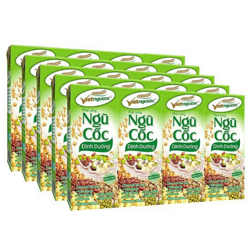 Lốc Ngũ cốc dinh dưỡng Việt Ngũ Cốc - 180ml/hộp