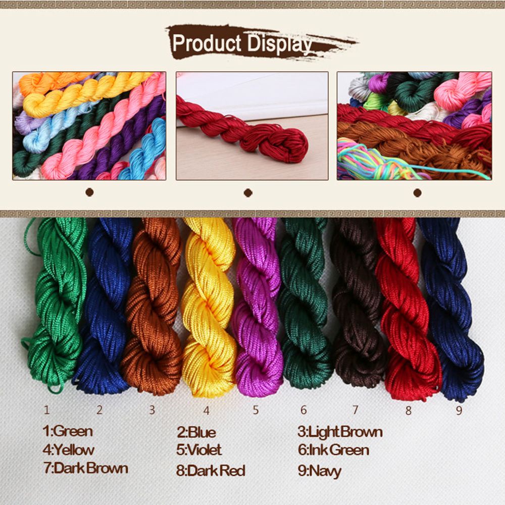 Cuộn dây vải lụa satin 2mm mềm mại dài 20m nhiều màu dùng làm đồ thủ công