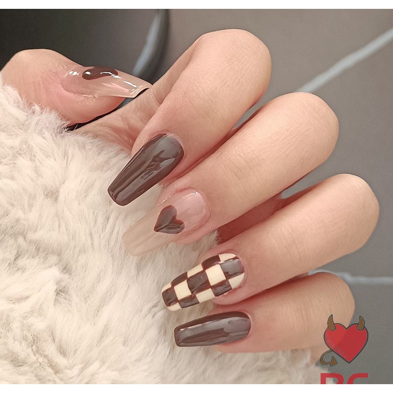 Móng giả thiết kế Huyền Trang Nail hộp 10 móng kèm keo dũa