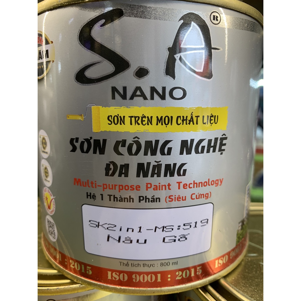 Sơn mạ kẽm Nano công nghệ đa năng SA/ Sơn SA - sơn trên mọi chất liệu inox, kẽm hộp, nhôm, nhựa, gỗ..