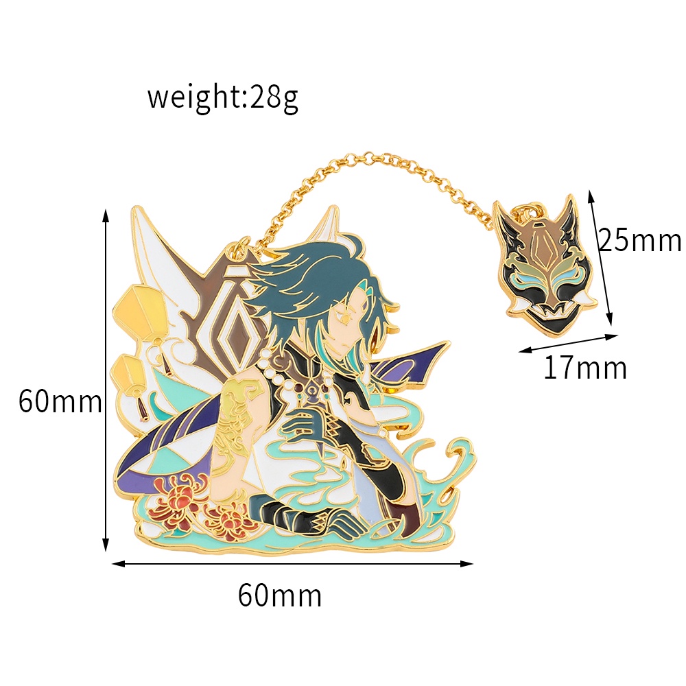 Ghim Cài Áo Bằng Kim Loại Tráng Men Hình Hoạt Hình Anime Kaedehara Kazuha Genshin Impact Xiao 1