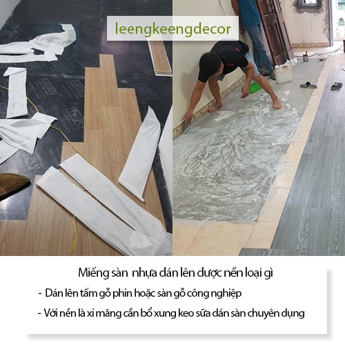 Miếng dán nền vân gỗ màu trắng sẵn keo tự dính nhựa nguyên sinh hàng loại 1 mã 18 giá rẻ