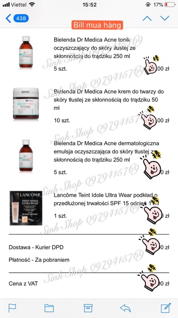 Kem Chống Mụn Trứng Cá Ngày và Đêm Bielenda Dr medica Acne (bill ảnh tiếp theo)