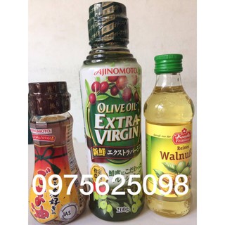 Combo 3 chai dầu cho bé ăn dặm(dầu oliu + dầu óc chó + dầu mè)