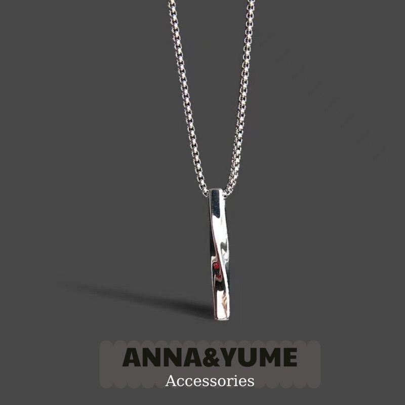 Dây chuyền unisex, vòng cổ unisex hình thanh trụ basic phong cách đơn giản cho nam nữ