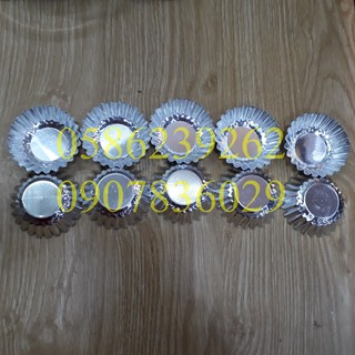 BỘ 10 KHUÔN BÁNH TART VIỀN HOA BẰNG NHÔM