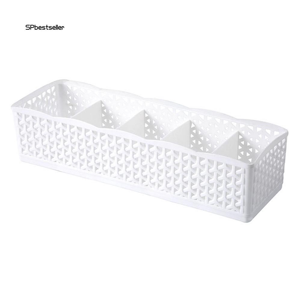 Hộp đựng đồ lót đa năng bằng nhựa PP thiết kế xinh xắn 26cm*8cm*6.5cm gồm 5 ngăn